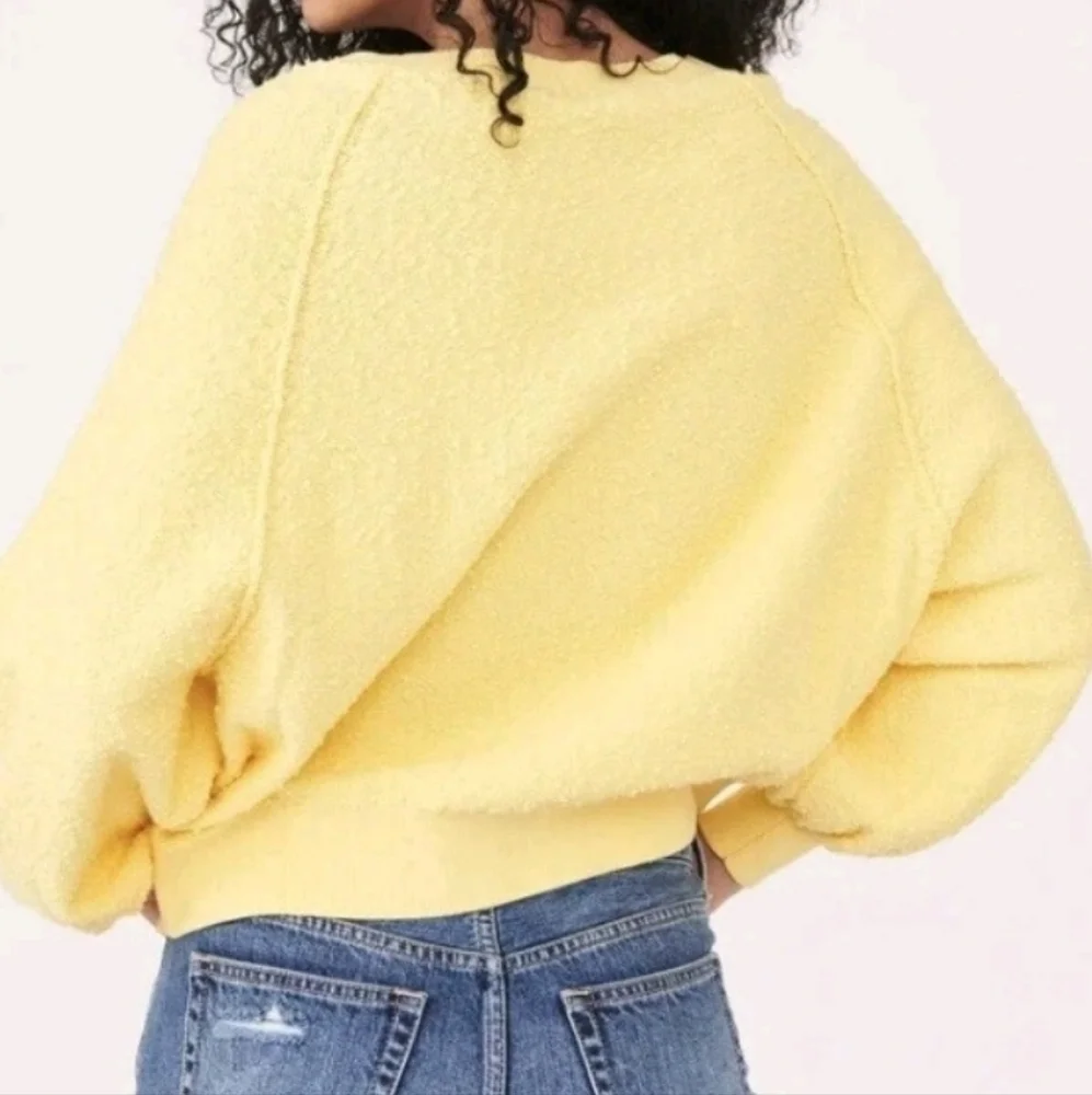 FREE PEOPLE FOUND MY FRIEND‎ PULLOVER SWEATER SUNSHINE Yellow SZ MED NWOT